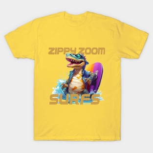 Aquatic Glide Waves Surfing Tee "Zippy Zoom" T-Shirt